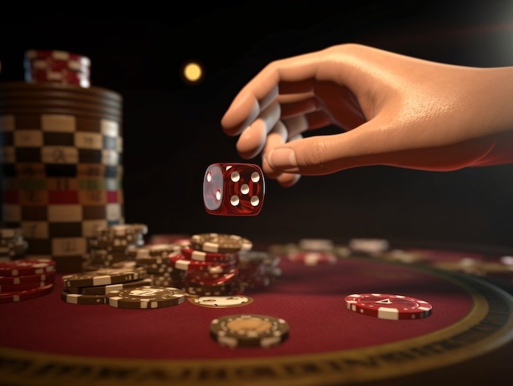 Neon casino night planning cards with mobile privacy reminders